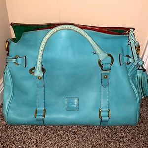 Pool Blue Dooney & Burke  large tote bag